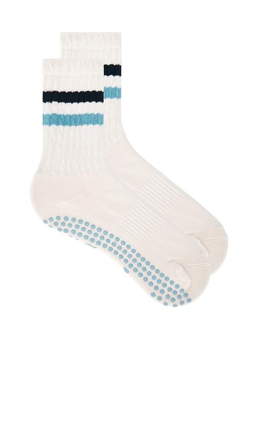 souls. retro grips socks in pink,blue.