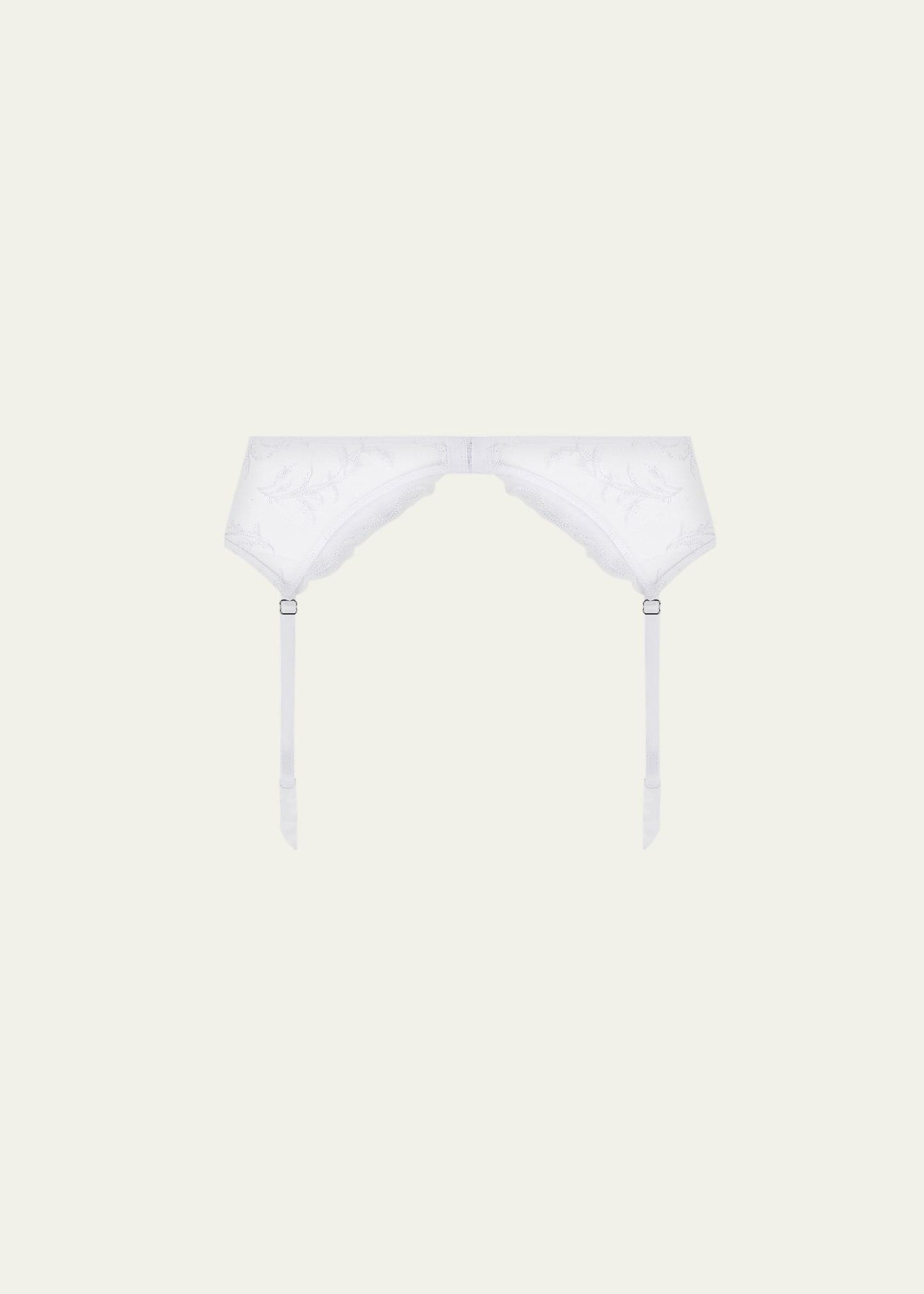 source beaute embroidered lace garter belt