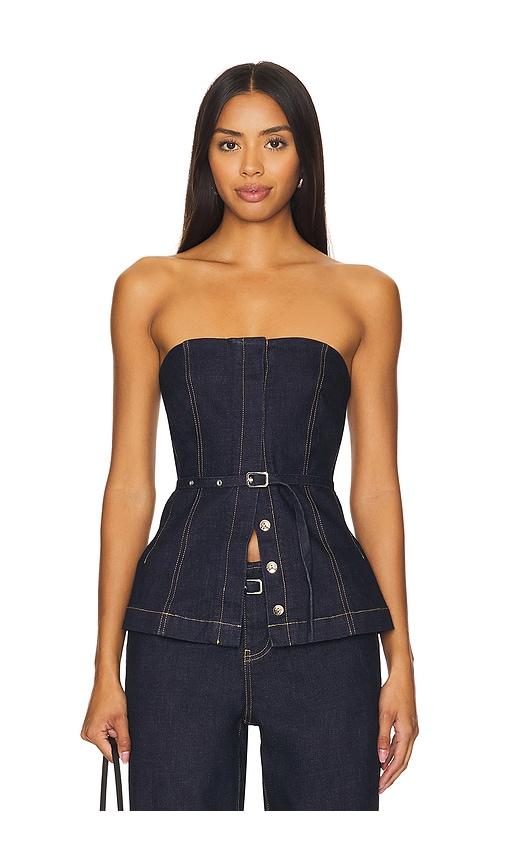 sovere dusk denim bodice in denim-dark.