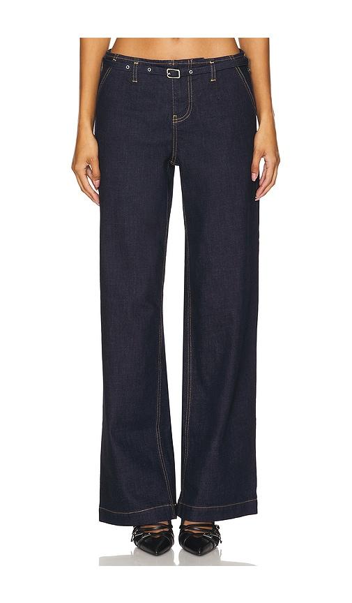 sovere dusk denim pant in denim-dark.