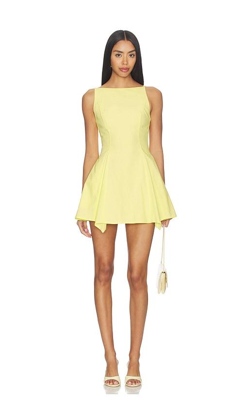 sovere reani mini dress in lemon.
