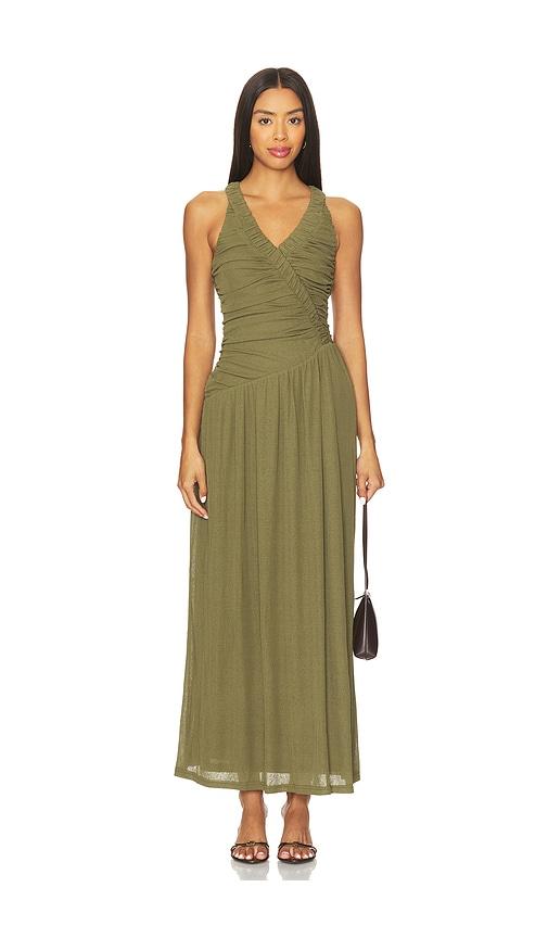 sovere rua dress in olive.