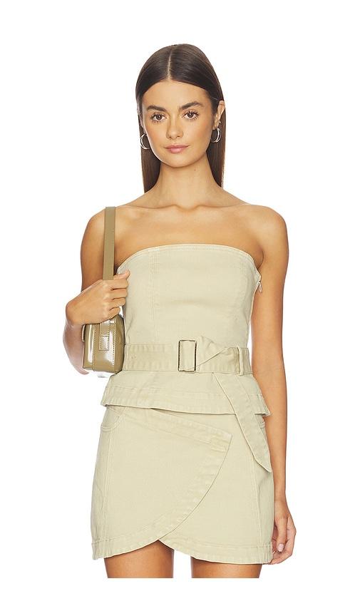 sovere verve denim bodice in beige.