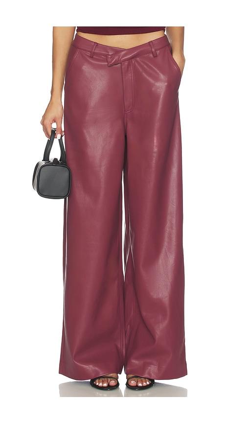 sovere vice pant in burgundy.