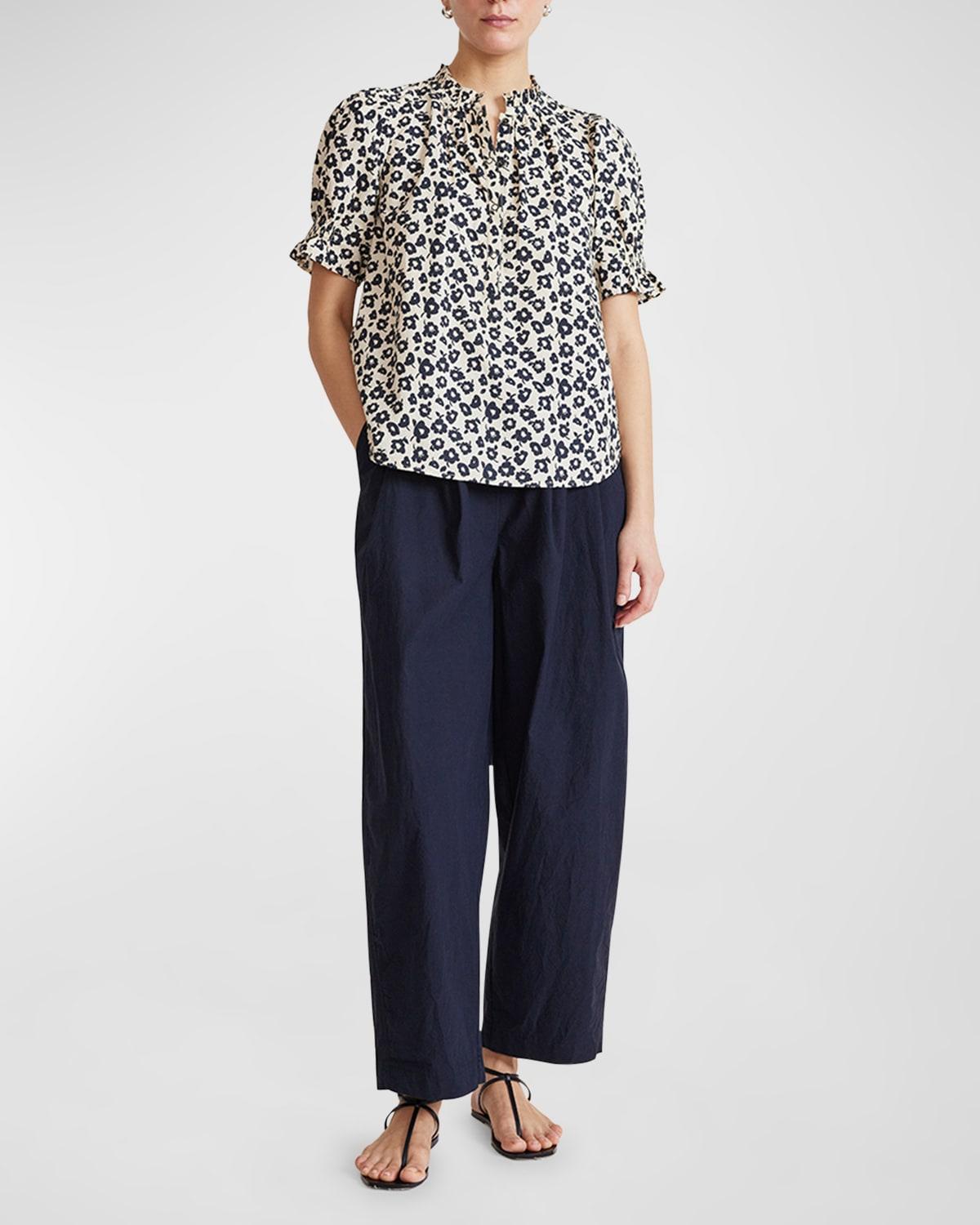 spa pleat cropped pants