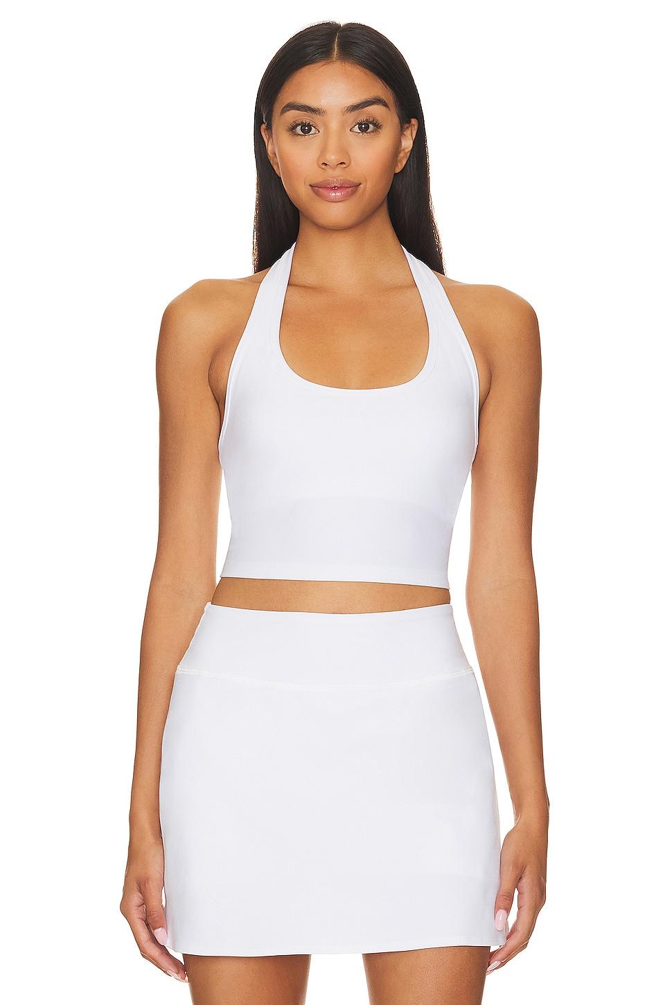 spacedye well rounded cropped halter tank