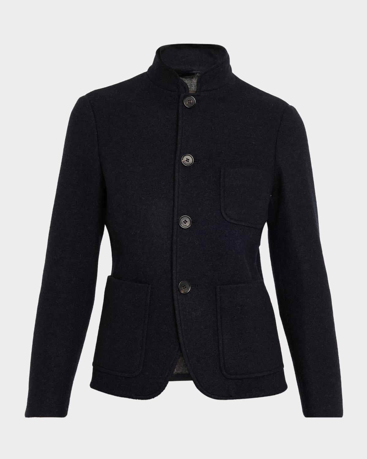 spagna patch pocket cashmere jacket