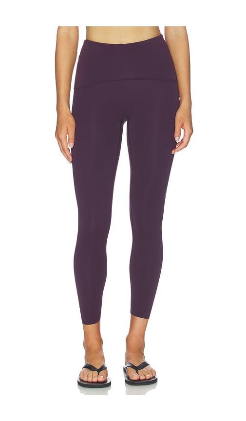 spanx shape booty boost legging in wine.