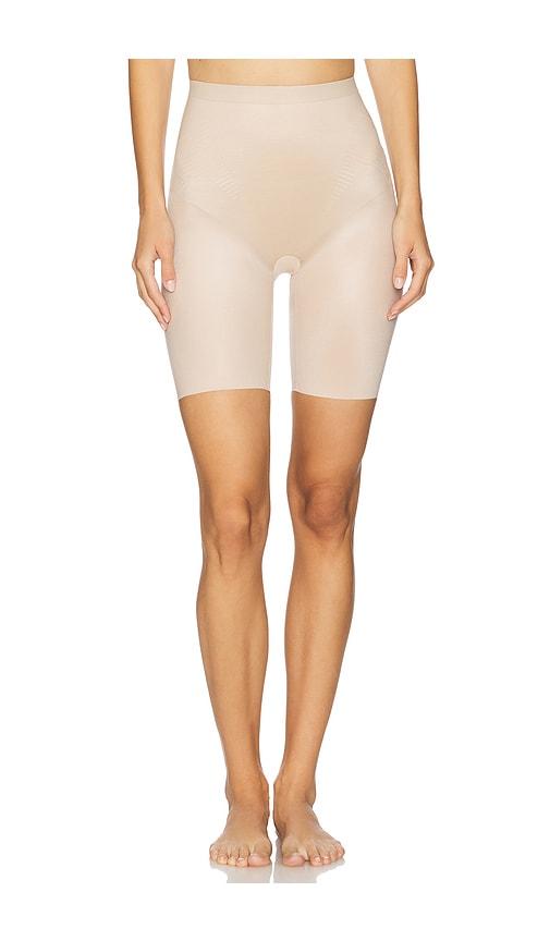 spanx spanxshape invisible short in beige.