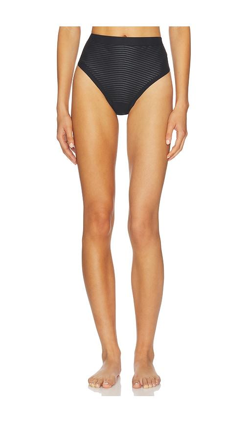 spanx spanxshape invisible thong in black.