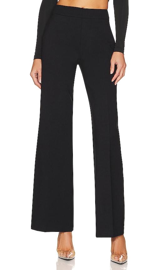 spanx spanxsmoothââ¢ perfectfit ponte wide leg pant in black.