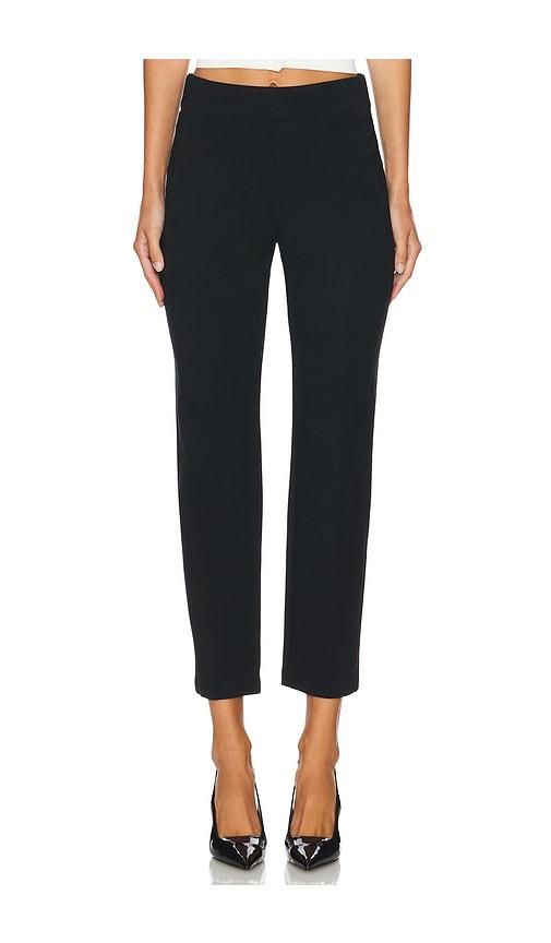 spanx spanxsmoothâ¢ perfectfit ponte petite slim straight pant in black.