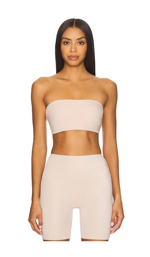 spanx suit your fancy bandeau in beige.