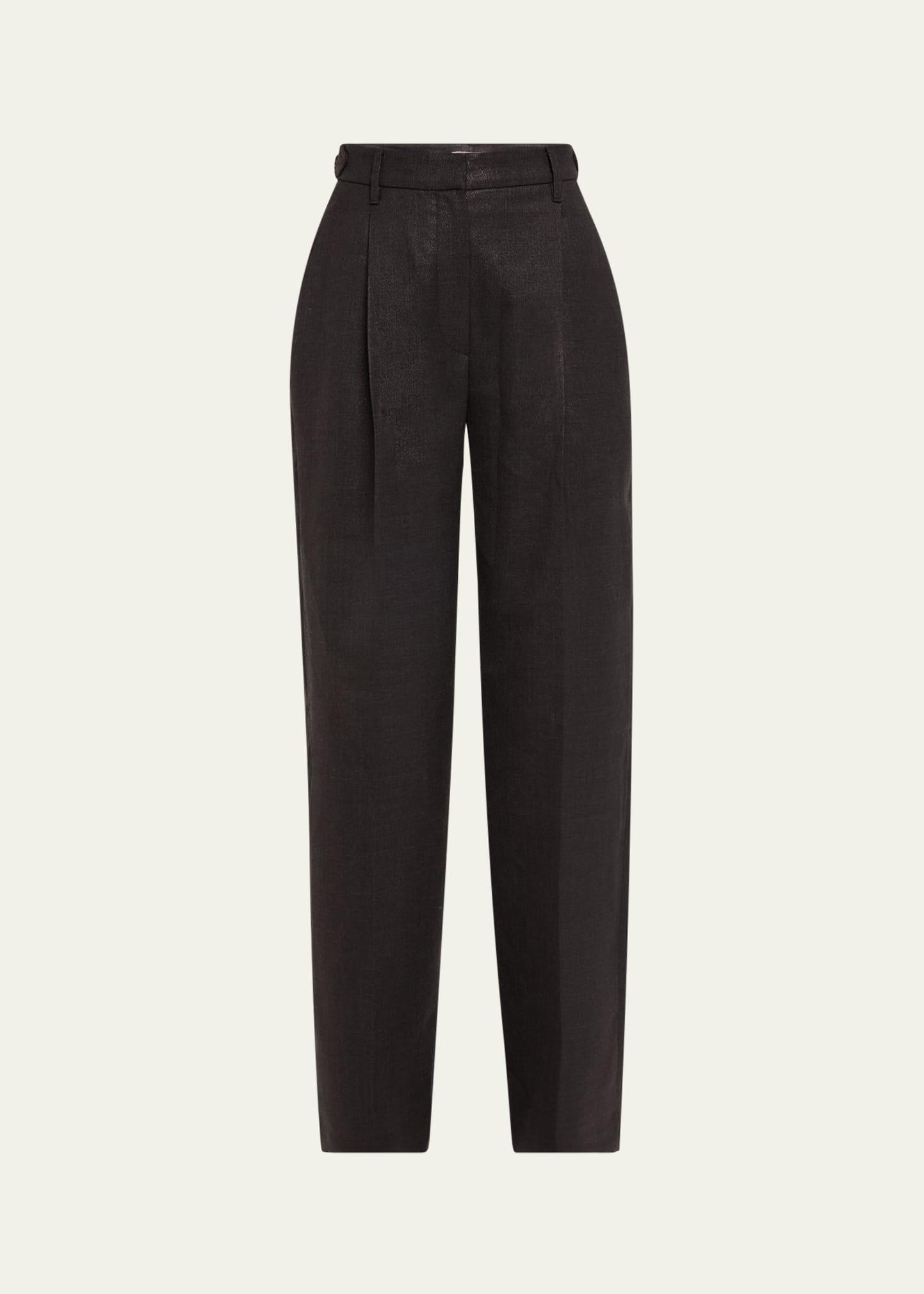 sparkling straight leg wool tailor pants