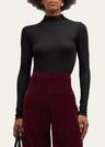 sparkly lurex turtleneck top