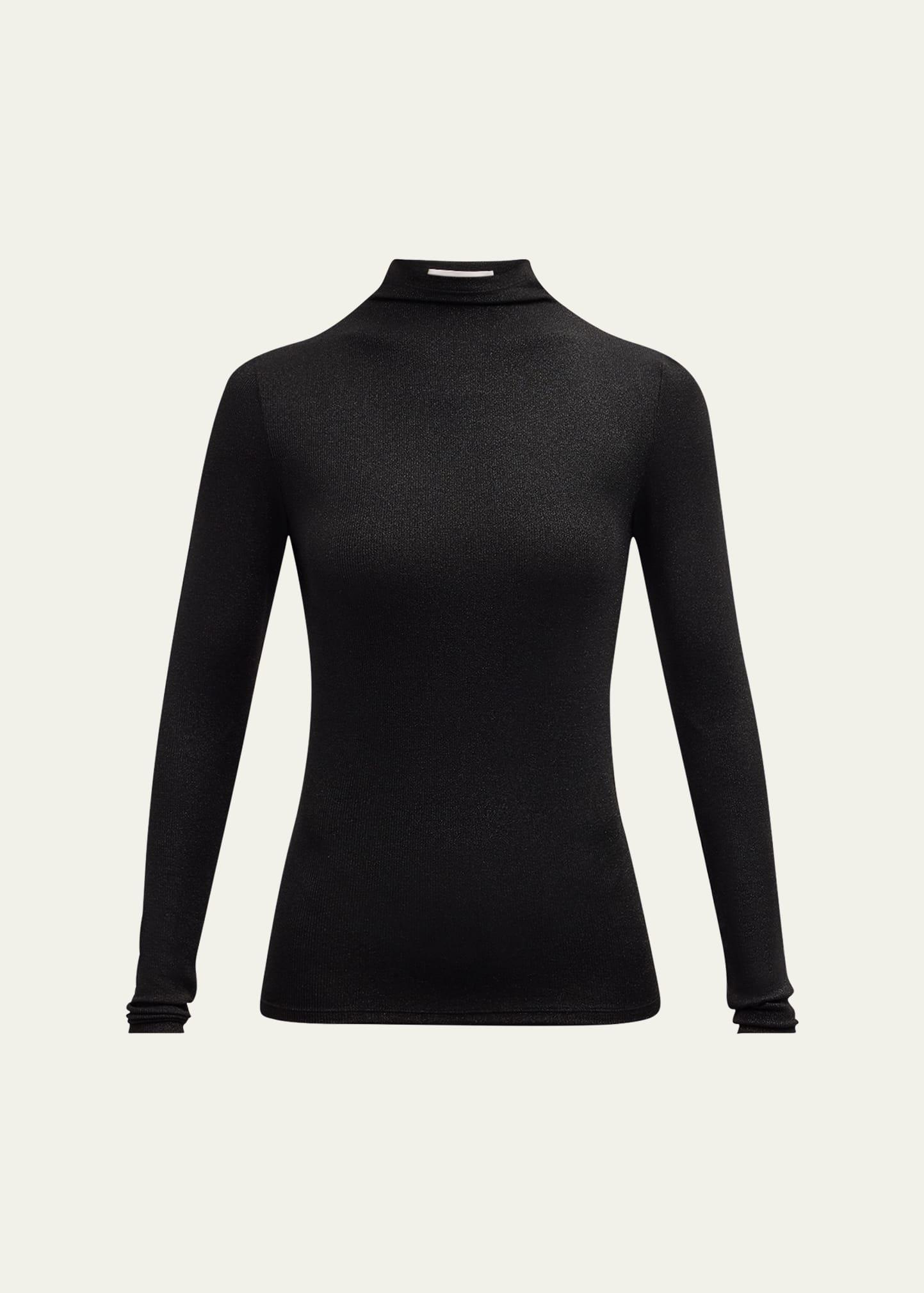 sparkly lurex turtleneck top