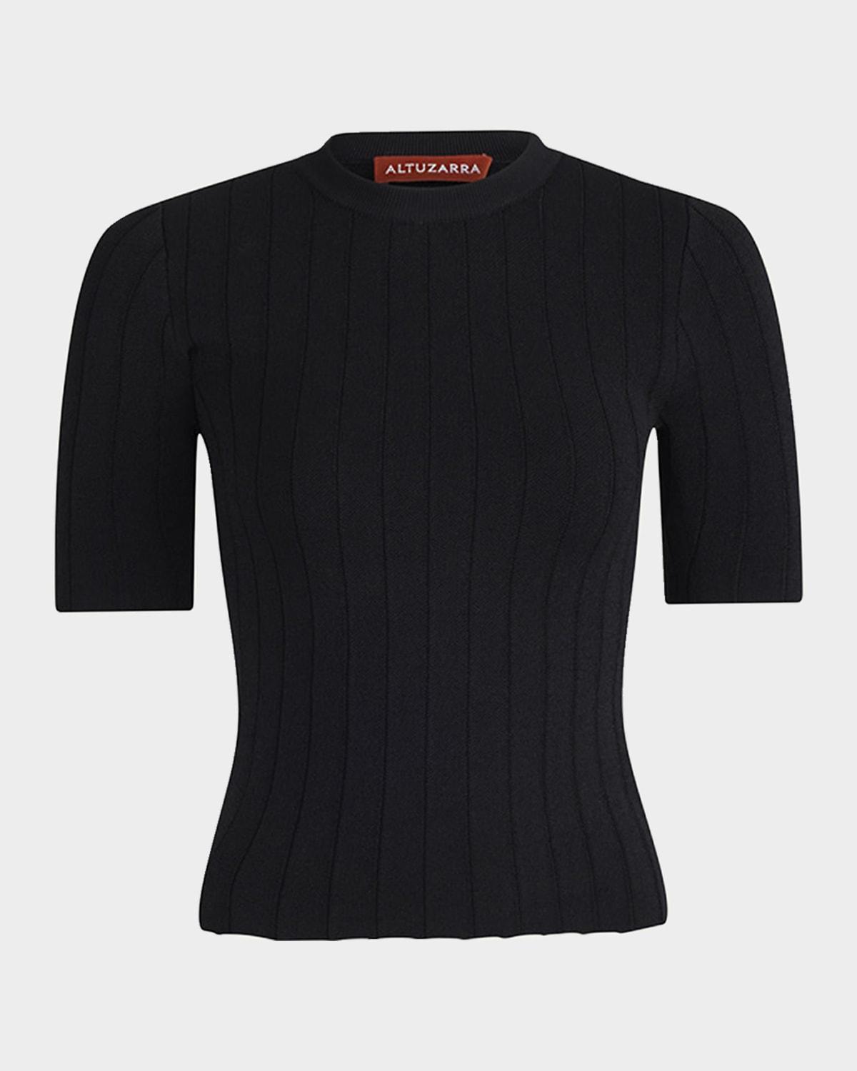 sparky short-sleeve knit top