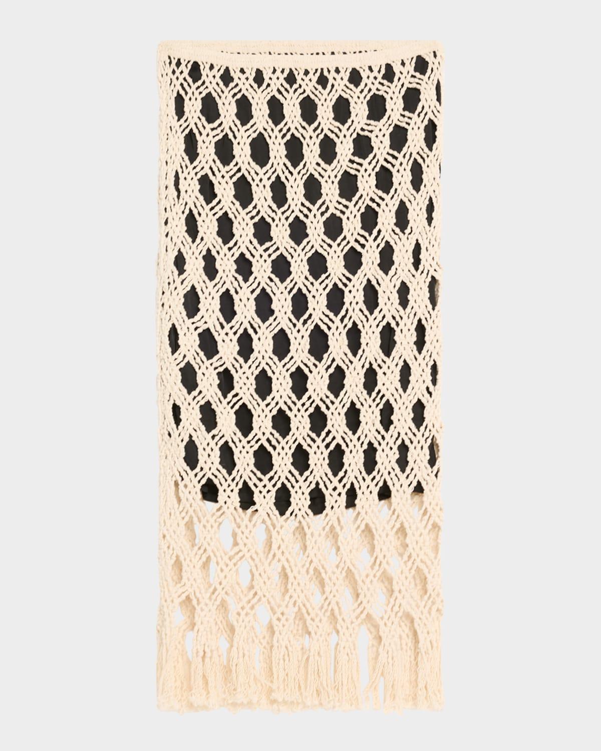 sparrow macrame midi skirt