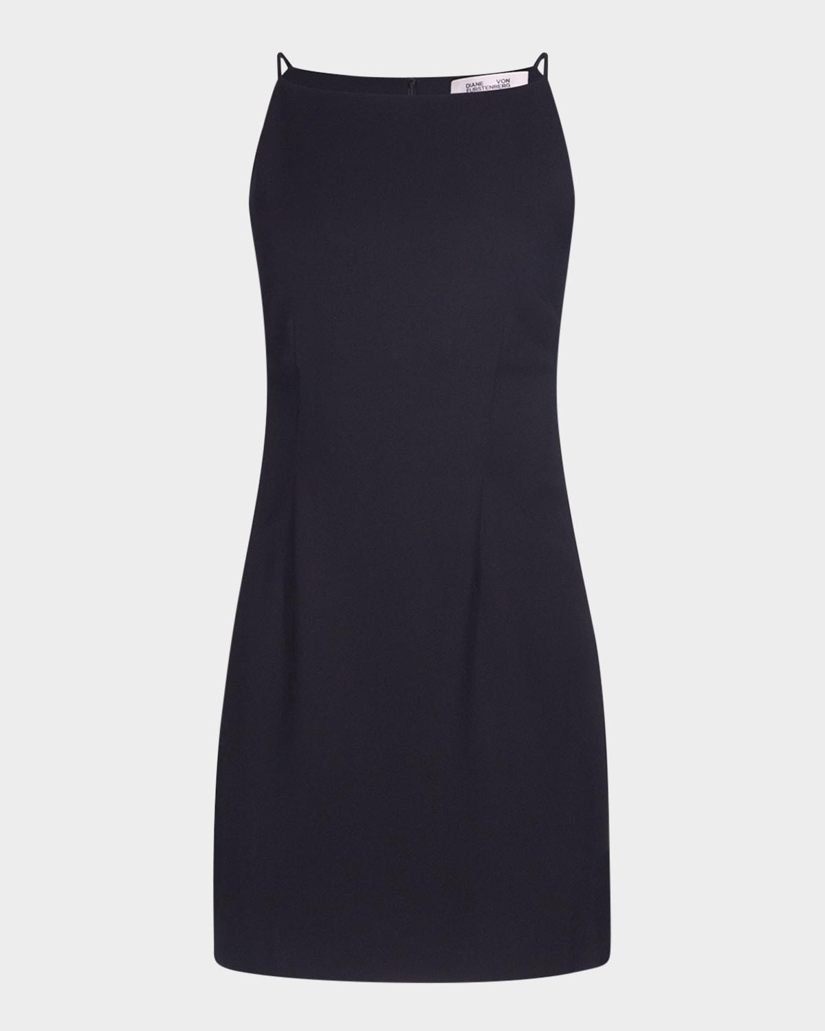 spencer sleeveless bateau-neck mini dress