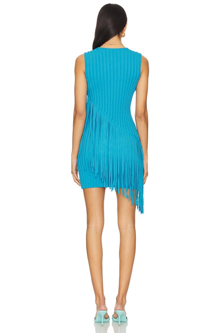 spiral knit mini dress