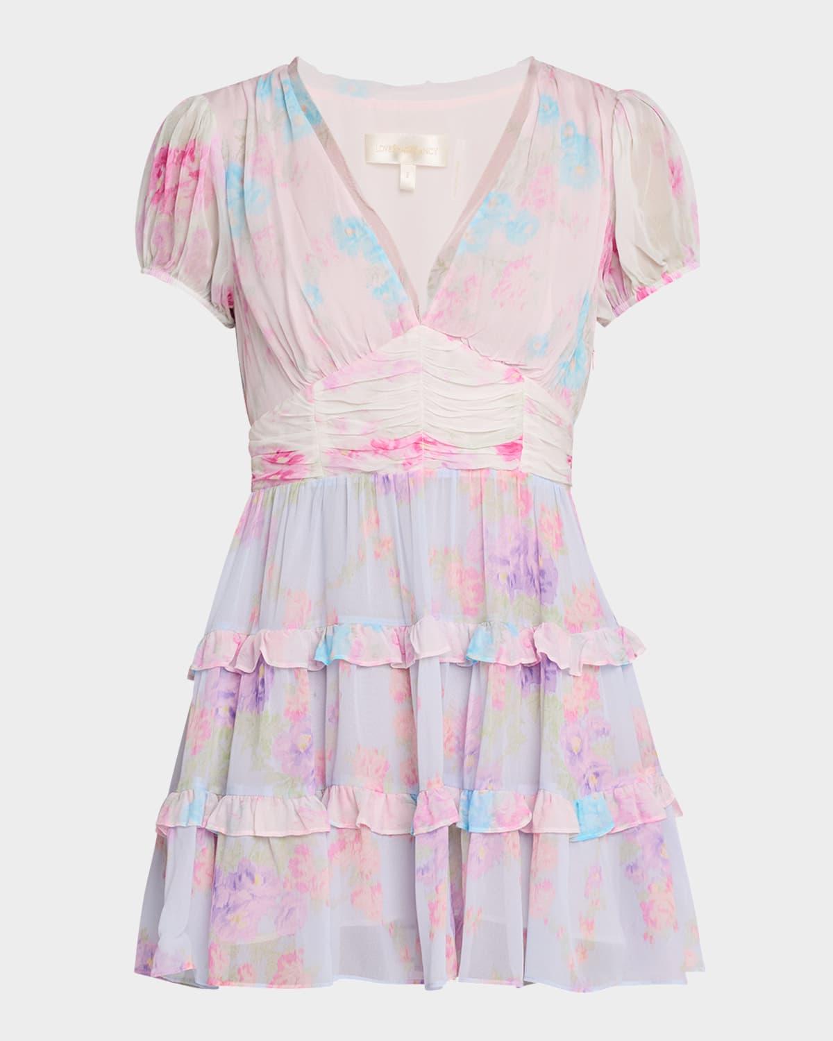 spirea chiffon mini dress