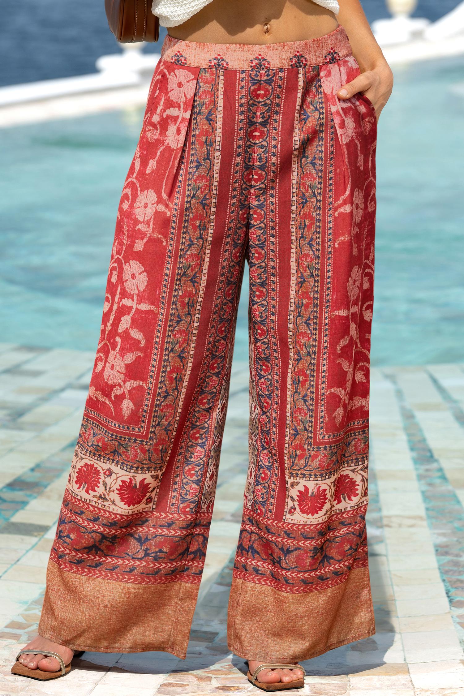 spirited boho pants - l