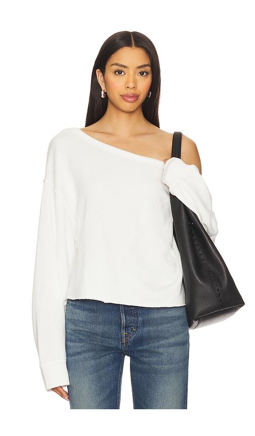 spiritual gangster bella sweatshirt in white.