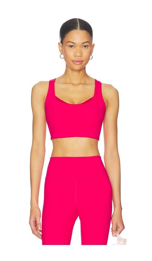 spiritual gangster harmony lace bra in pink.