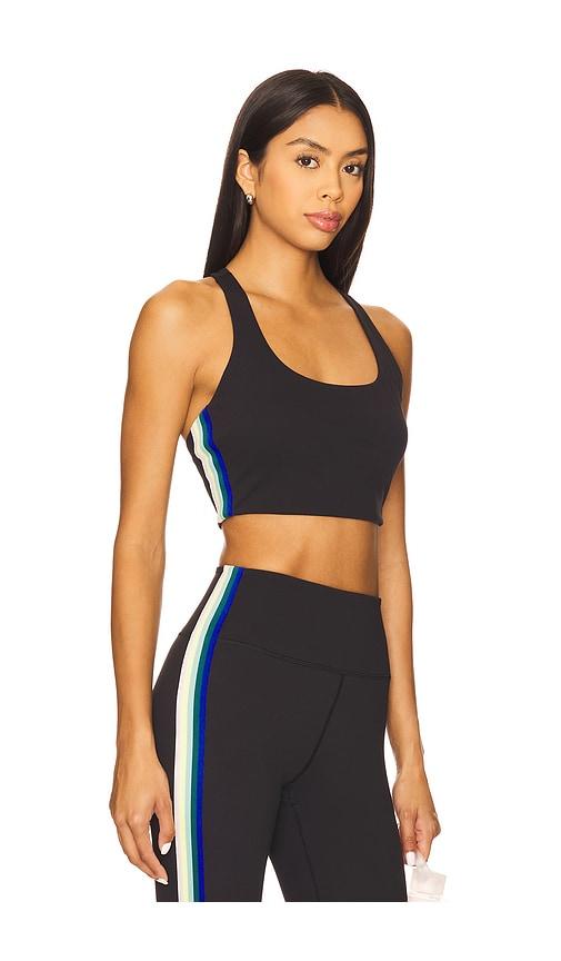 spiritual gangster infinity longline sports bra in black.