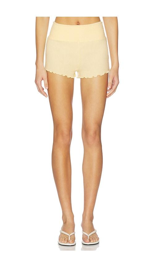 spiritual gangster serene short in yellow.