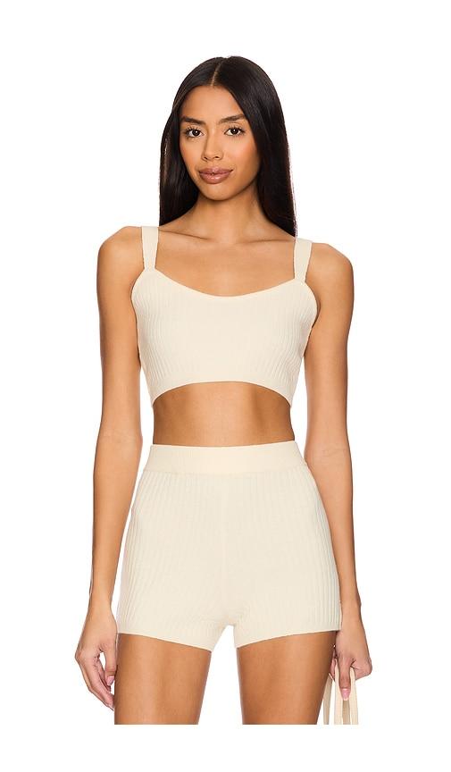 spiritual gangster sofia bralette in cream.