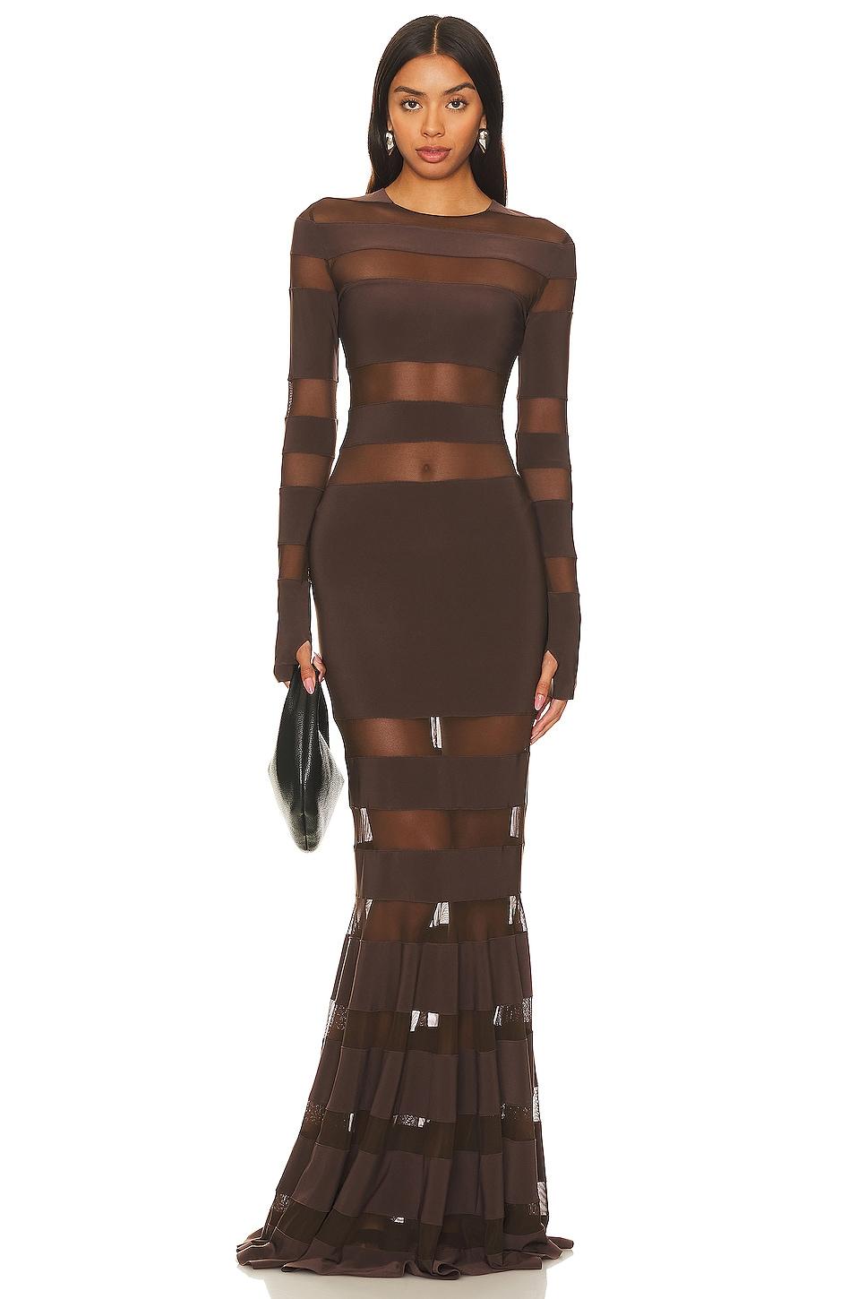 spliced dress fishtail gown