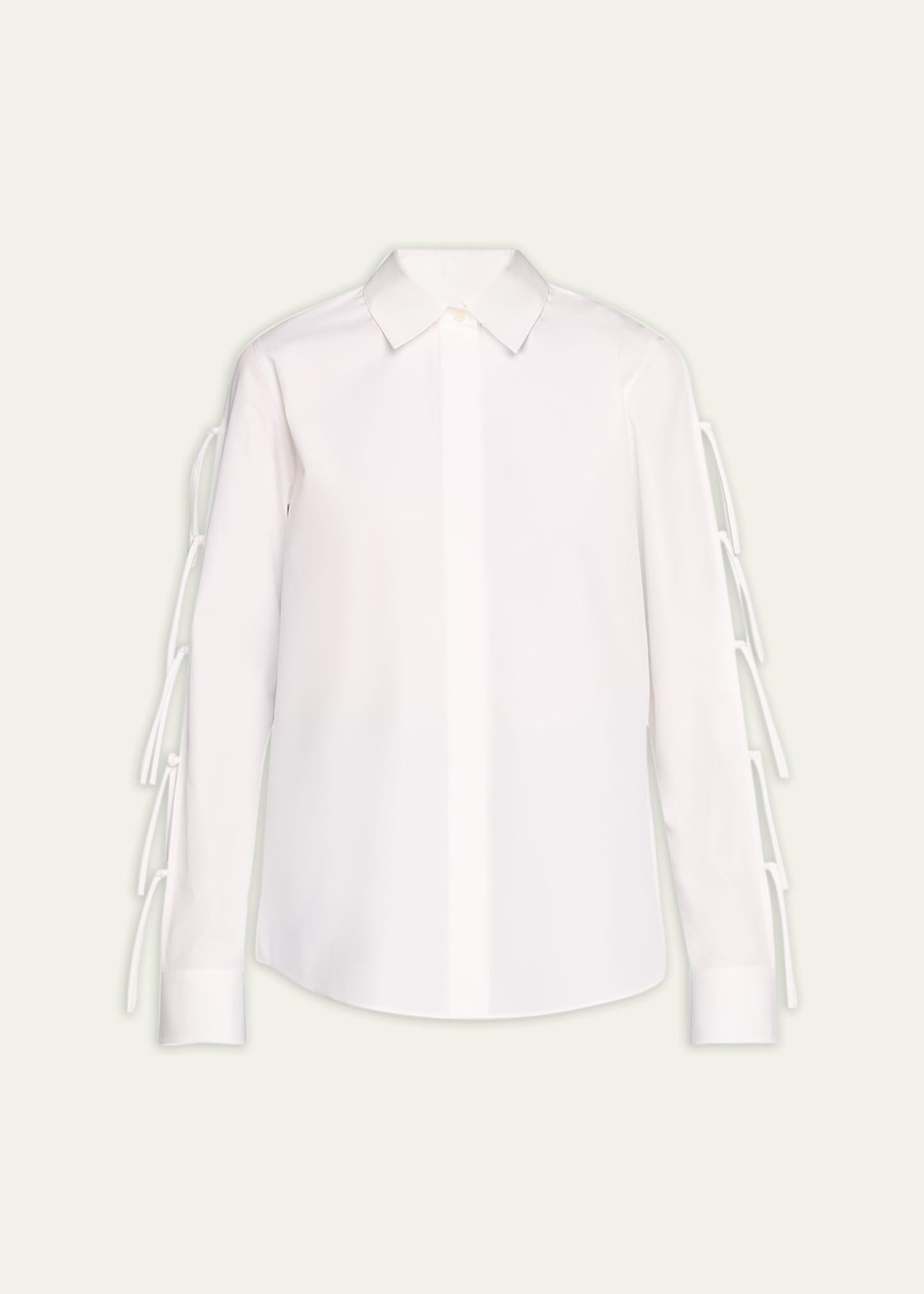 split-sleeve button-down shirt