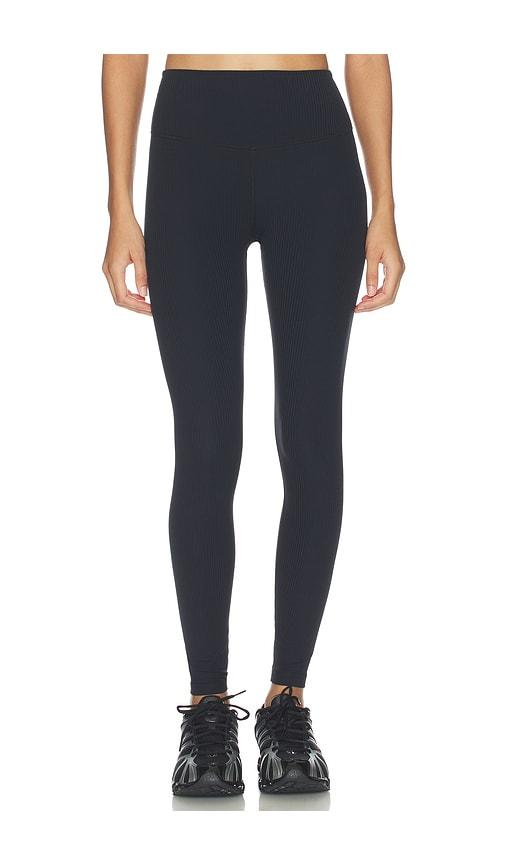 splits59 airweight rib high waist 7/8 legging in black.