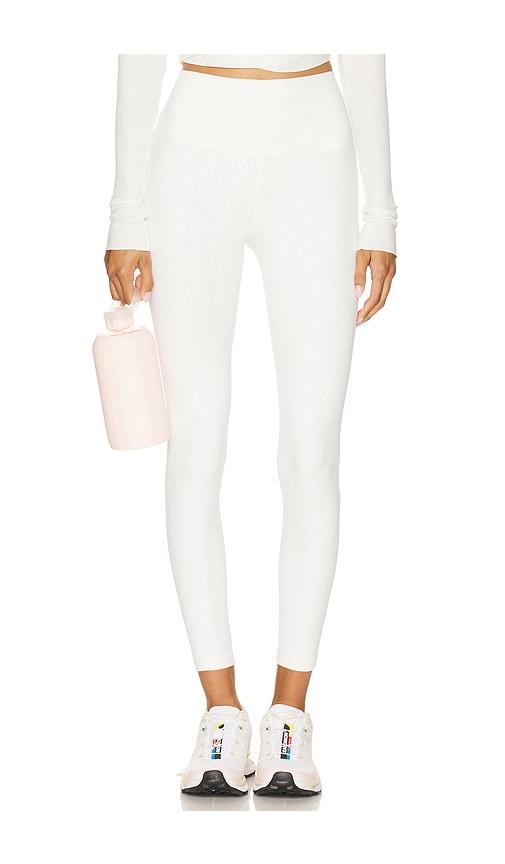 splits59 airweight rib high waist 7/8 legging in white.