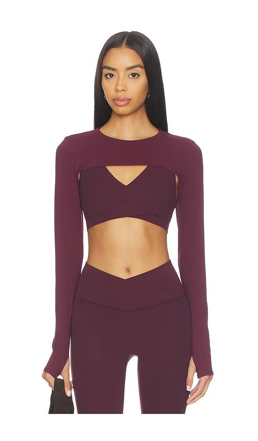 splits59 amelia airweight lite shrug in wine.