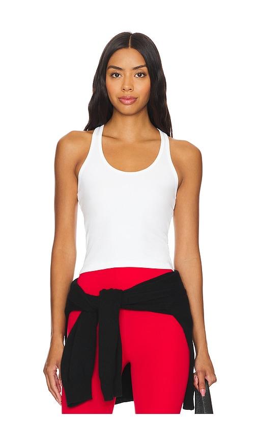splits59 ashby rib crop top in white.