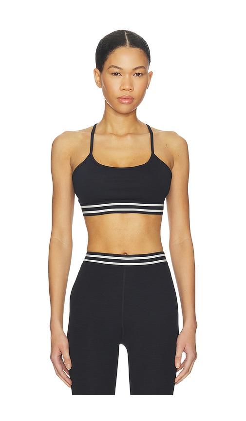 splits59 cali active rib sports bra in black.
