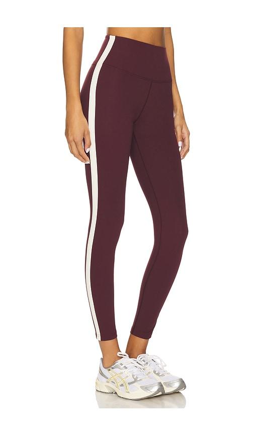 splits59 clare high waist rigor 7/8 legging in burgundy.