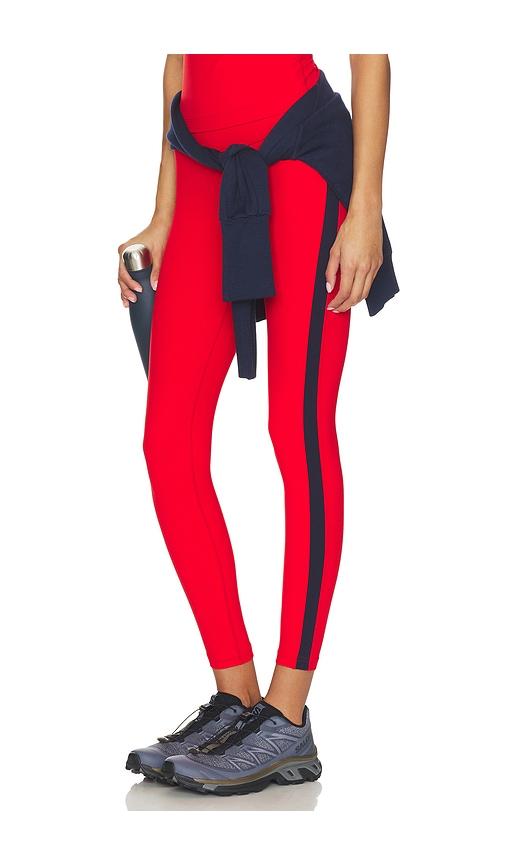 splits59 clare high waist rigor 7/8 legging in red.