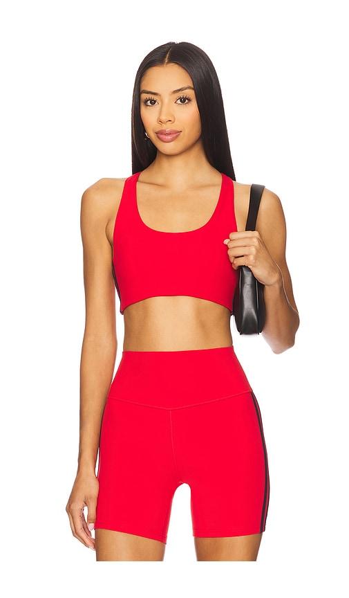 splits59 ella airweight sports bra in red.