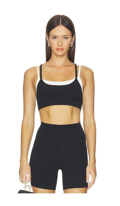 splits59 elliah airweight double layer bra in black & white.