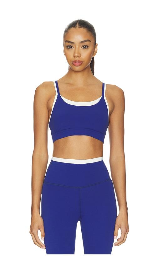 splits59 elliah airweight double layer bra in blue.