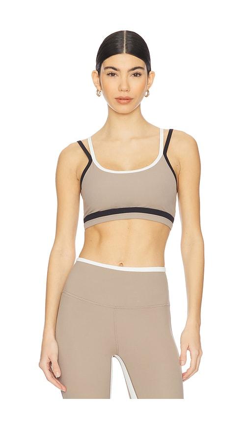 splits59 eva rigor double strap bra in tan.