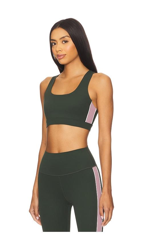 splits59 lexi rigor sports bra in dark green.