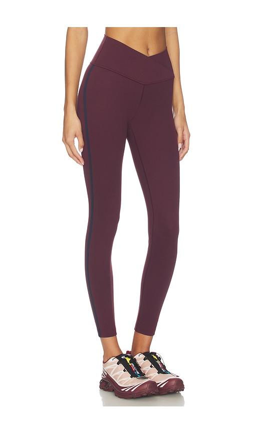 splits59 mia rigor legging w/ stripe in wine.