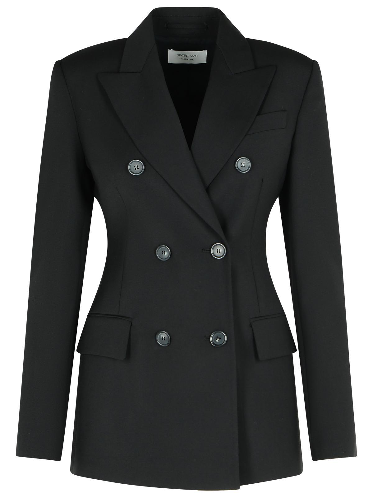sportmax adamo black virgin wool blazer