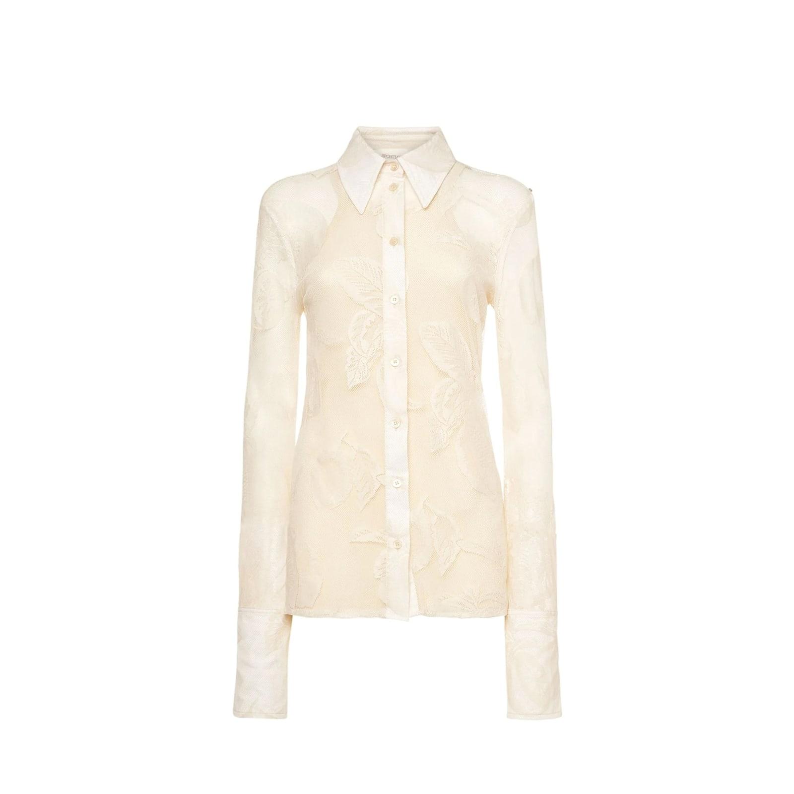 sportmax asti lace up double layer shirt