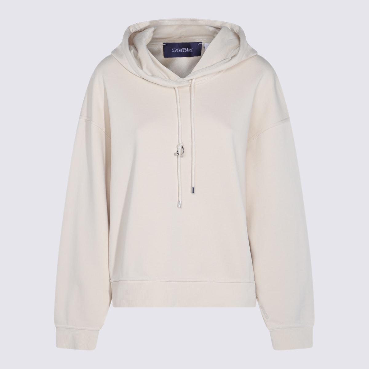 sportmax beige cotton sweatshirt