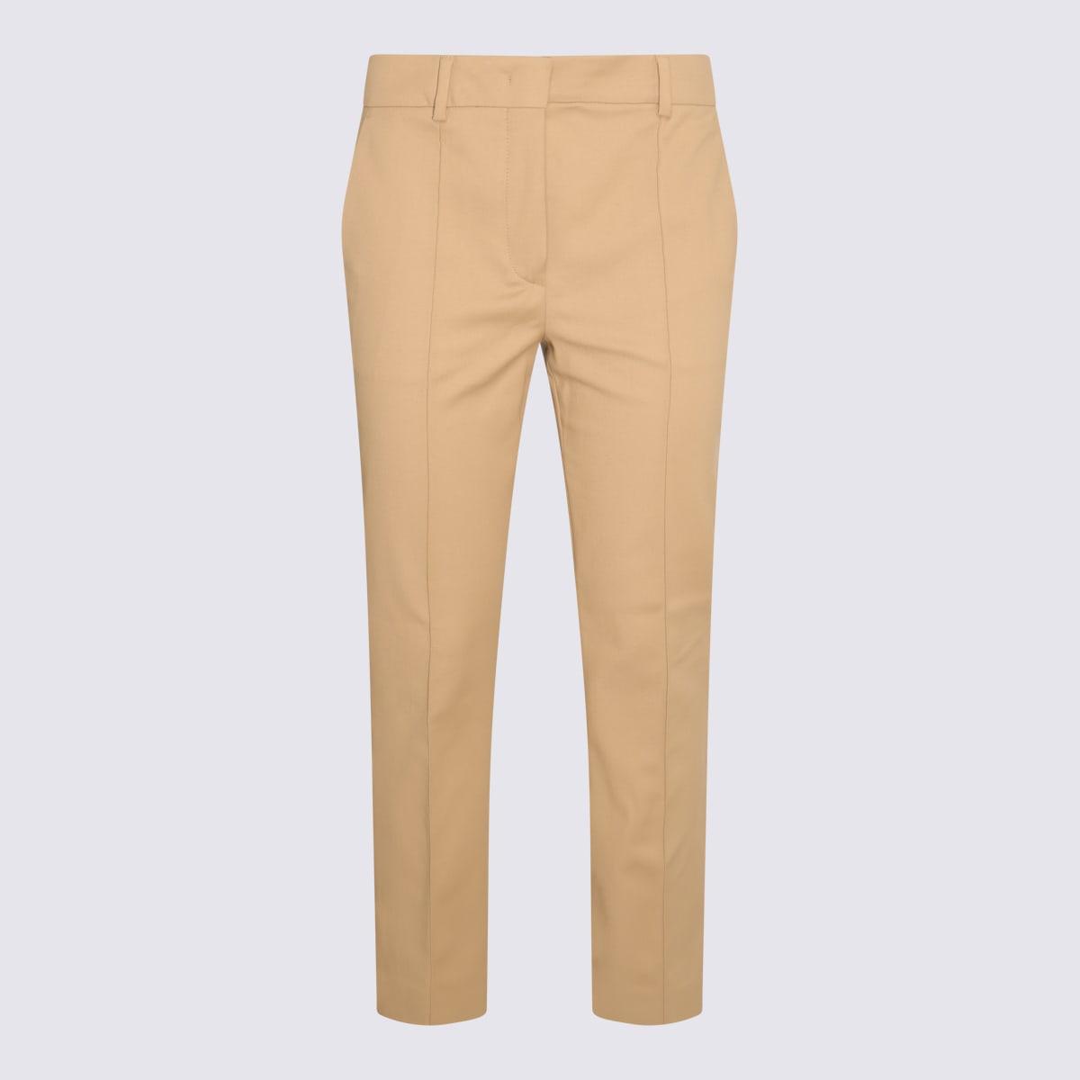 sportmax beige octton blend stretch antony pants